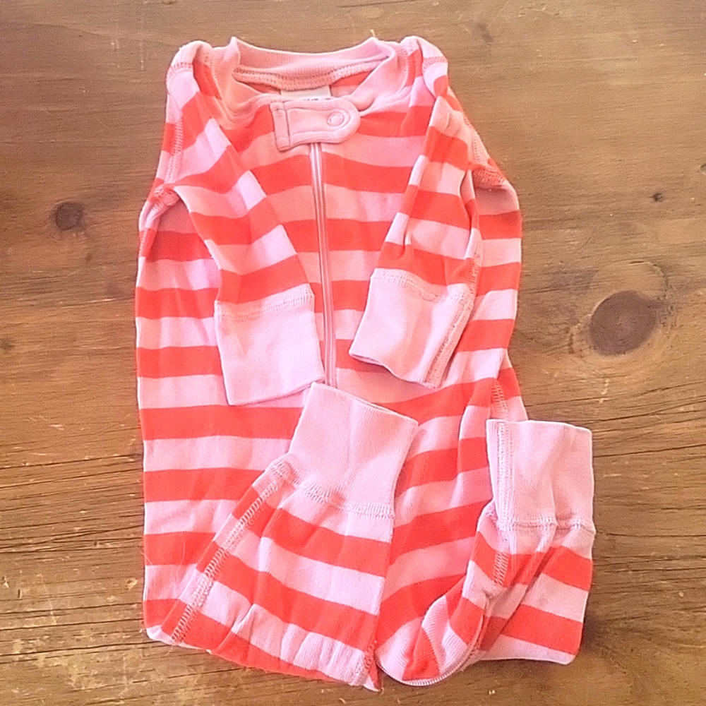 Hanna Andersson Striped Jumpsuit sz 0-6m